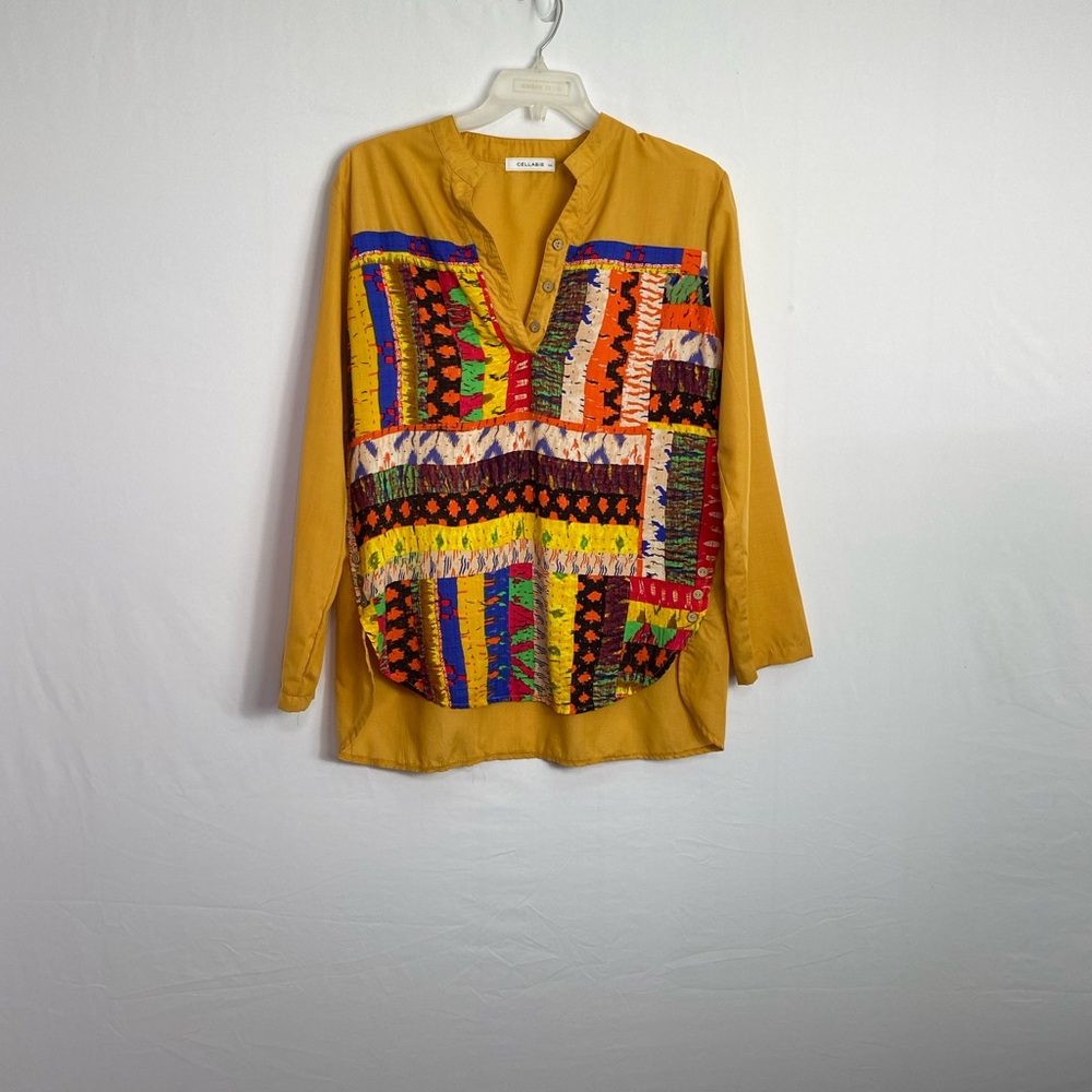 Colorful Patchwork Tunic Top